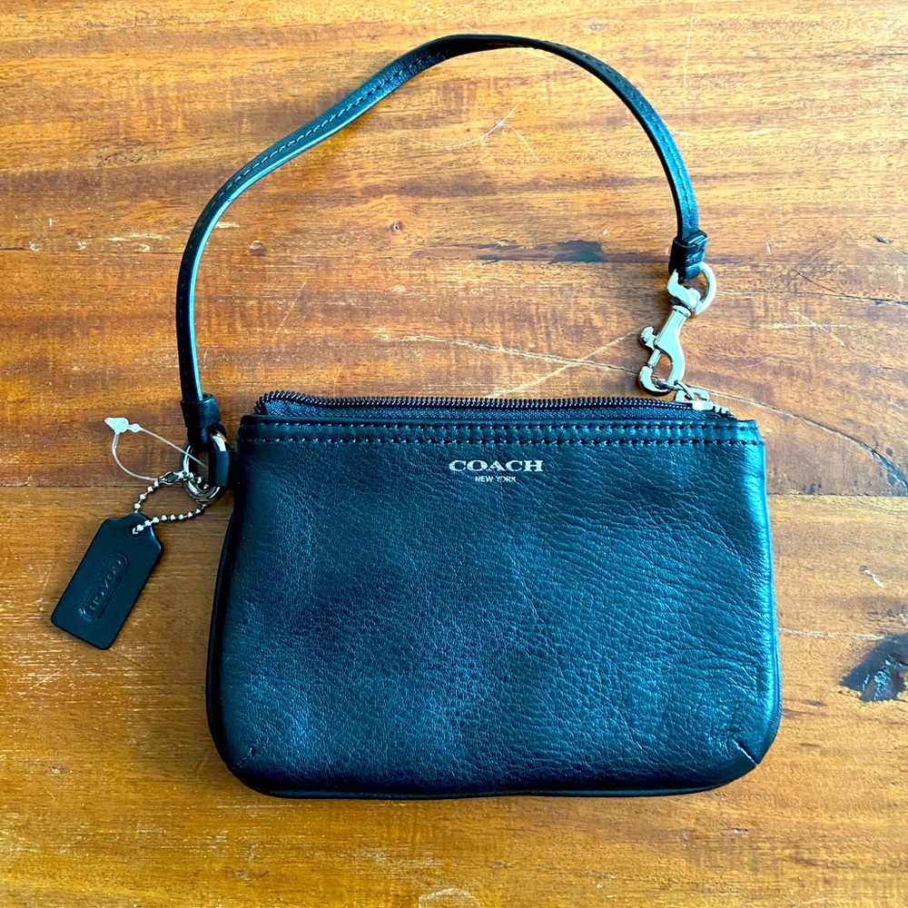 Coach black wristlet